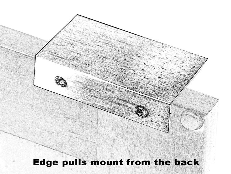 CKP #3306-1.5 in. CKP Brand Back Mount Finger Edge Pull, Brushed Nickel - 10 Pack - Image 5